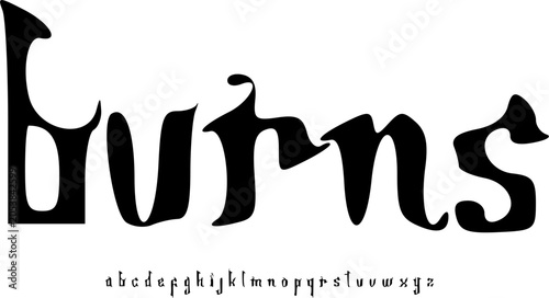 Burns Vintage Fantasy Font Alphabet – Decorative Medieval Display Typeface for Storybook Covers, Artisan Branding, Fantasy Logos, Creative Packaging & Whimsical Typography Design