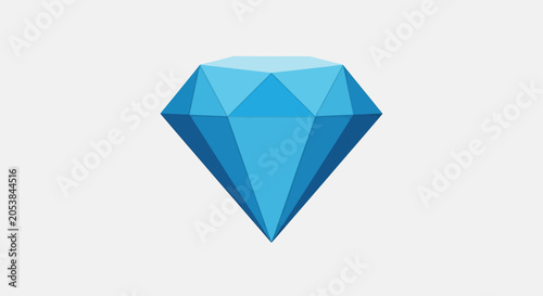 Photos Brilliant Blue Diamond Gemstone Icon, Luxury Jewel, Precious Stone, Geometric Fa