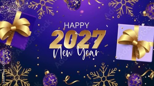 happy new year 2027 ident 4k