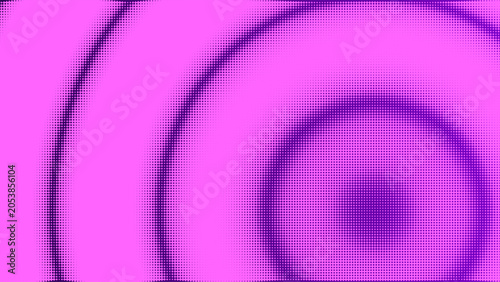 Abstract halftone background with purple and blue concentric circles