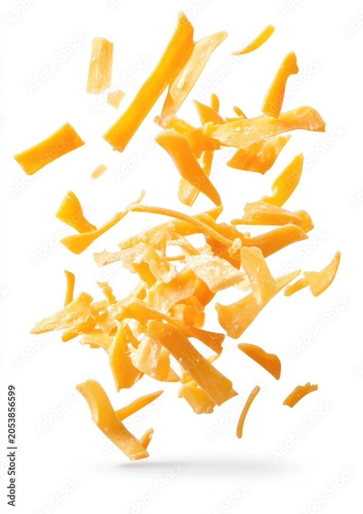 Fototapeta premium Grated Cheddar cheese cheddar food cheddar cheese.