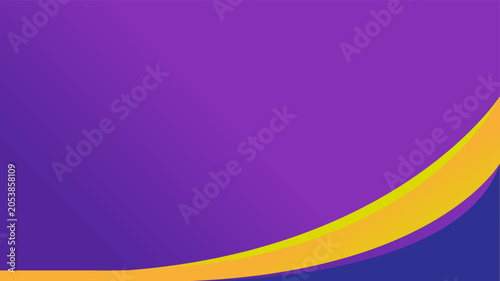 Photos Abstract purple and yellow background with elegant curved wave for corporate bus
