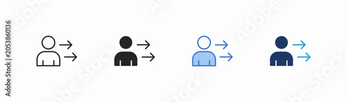 Foto Set of traffic icon collection in multiple style