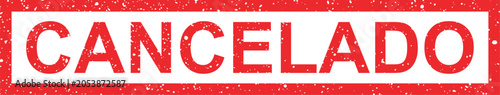 Foto Red stamp with the word cancelado displayed prominently