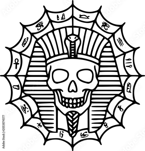 pharaoh egyptian skull web