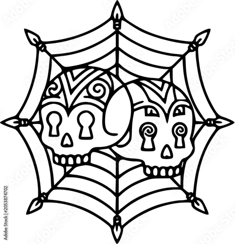 two sugar skulls keyhole web