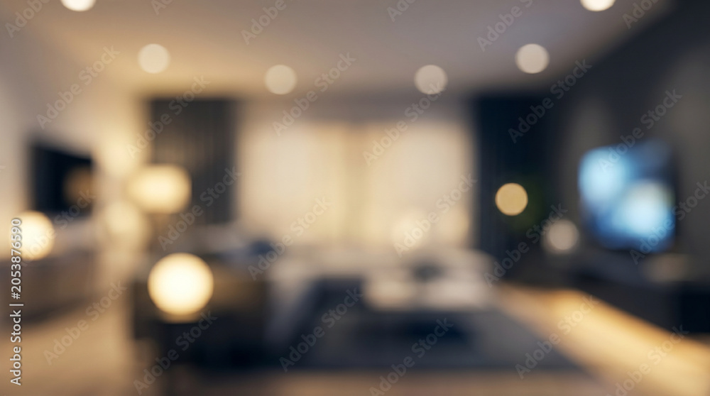 Fototapeta premium Soft Blurred Smart Home Interior Background