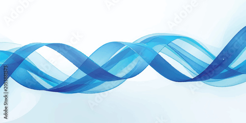 Abstract blue wave background with flowing ribbon lines and soft curves in a digital design illustration with motion and light color pattern wallpaper style
