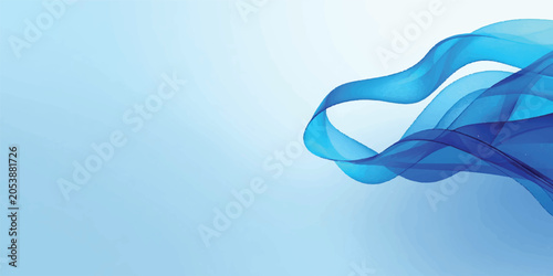 Foto An abstract blue background with flowing vector waves and curved lines creates a