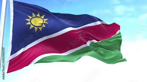  Namibia Horizontal Flag in the Sky Speed Waving