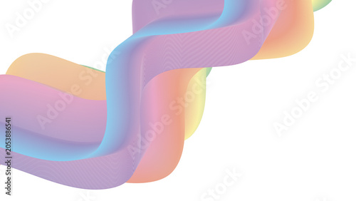 abstract colorful wave with smooth pastel rainbow gradient background illustration 4k