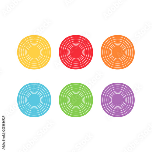 Colorful concentric circles illustration