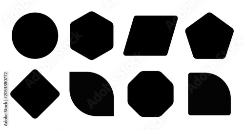Konstfotografi Abstract geometric shapes collection