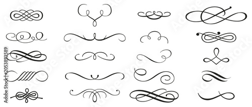 Bild auf Leinwand elegant infinity knot swirl vector set
