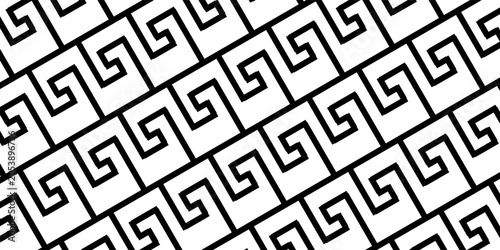 Foto Meander seamless pattern. Greek ornament background