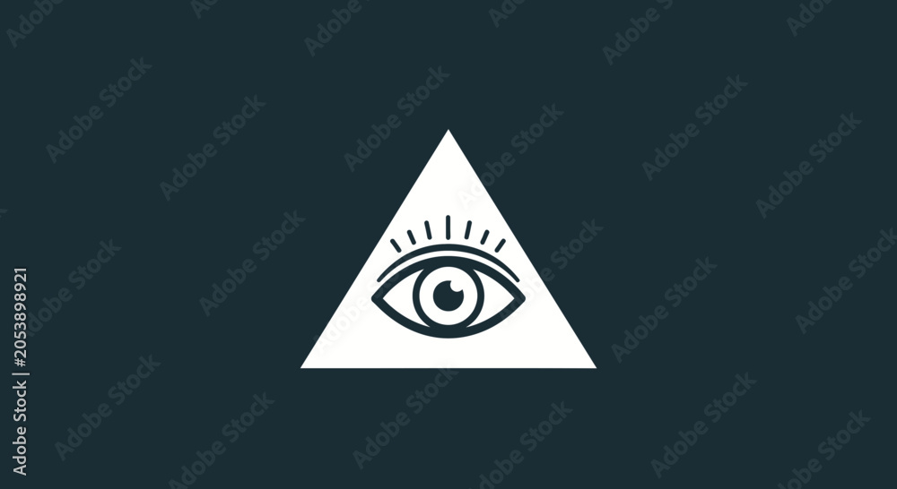 Fotografie All seeing eye in triangle symbol.