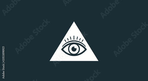 Photos All seeing eye in triangle symbol.