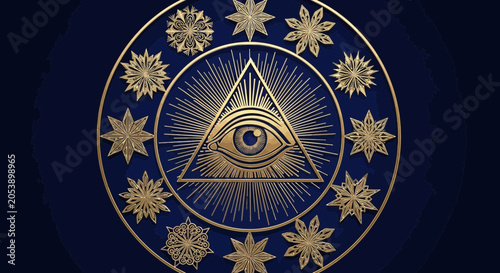 Canvastavla All seeing eye of providence symbol 5.