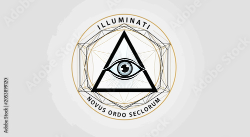 Foto All seeing eye in triangle symbol 1.