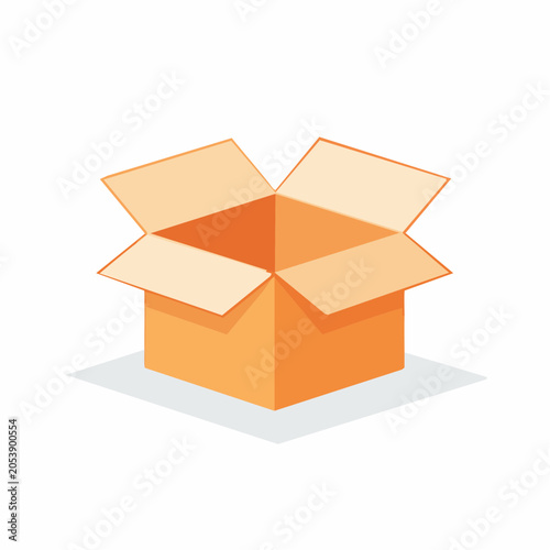 Open Cardboard Box Icon