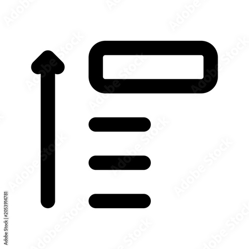 Tableau sur toile task priority line icon