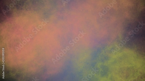 Bild auf Leinwand Soft abstract smoky clouds blending warm orange, pink, yellow and green tones