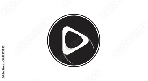 Play button icon on black circle.