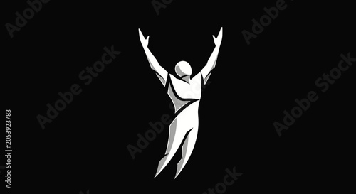 Person Wearing a Space Suit Jumps.