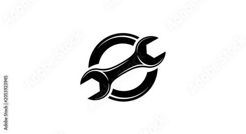 Wrenches crossed tools icon graphic.