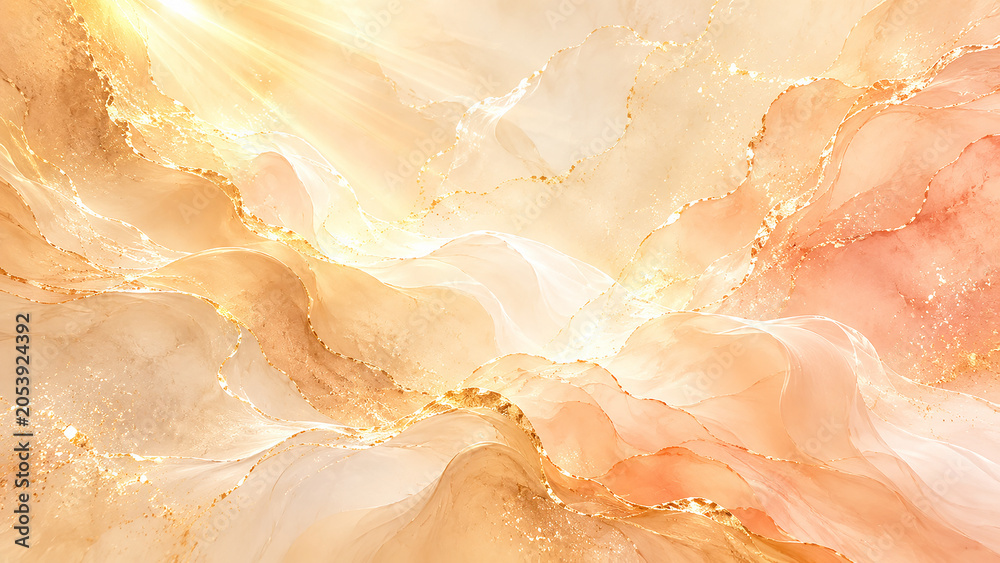 Obraz premium Abstract Watercolor Background in Soft Beige and Blush Tones