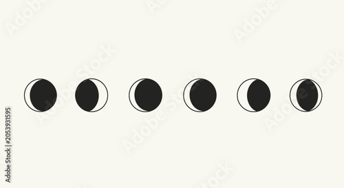 Foto Moon Phases Cycle Graphic