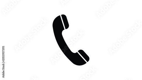 Foto Telephone handset receiver black graphic silhouette receiver