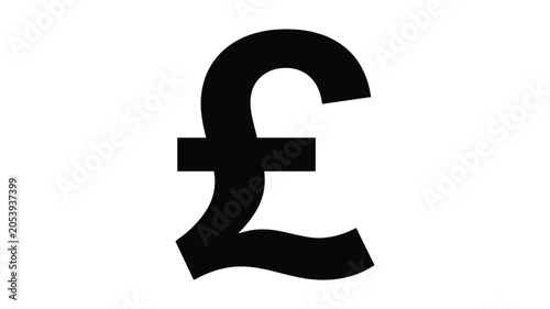 Картината върху платно Pound sign silhouette in black and white simple graphic outline silhouette