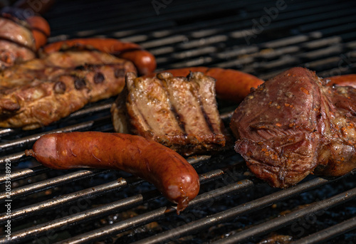 grilled meat on the grill
