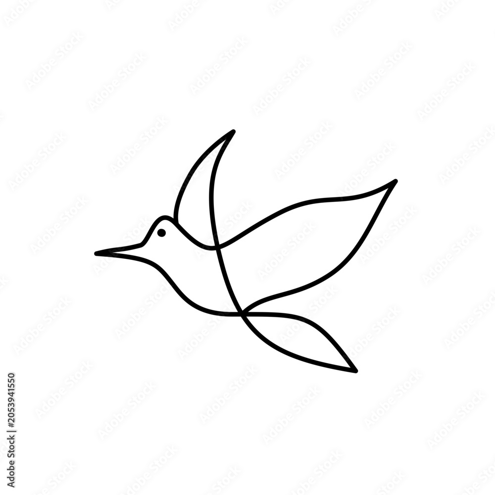 Naklejka premium A doodle depicting a bird