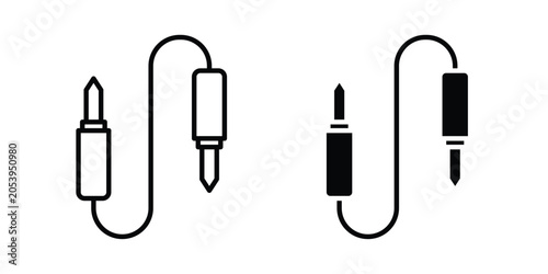 Quadro em tela Audio cable icon