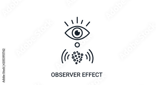 Fotografie Observer Effect Concept Illustration Design.