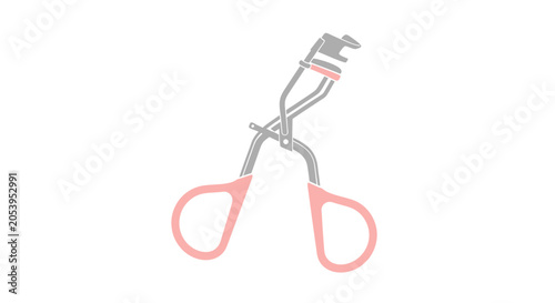 Obraz na plátne Pink handled eyelash curler tool.