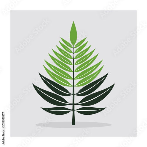 Palm Leaf Flat Design Vector