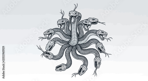 Canvas-taulu Medusa Snake Hair Monster Creature.
