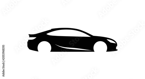 Black silhouette of a sports car.
