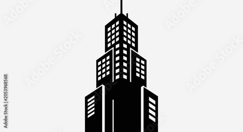 Fotografie Skyscraper Building Cityscape Urban Icon.