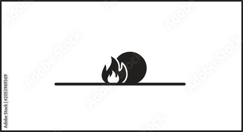 Photos Fire burning under a sphere.