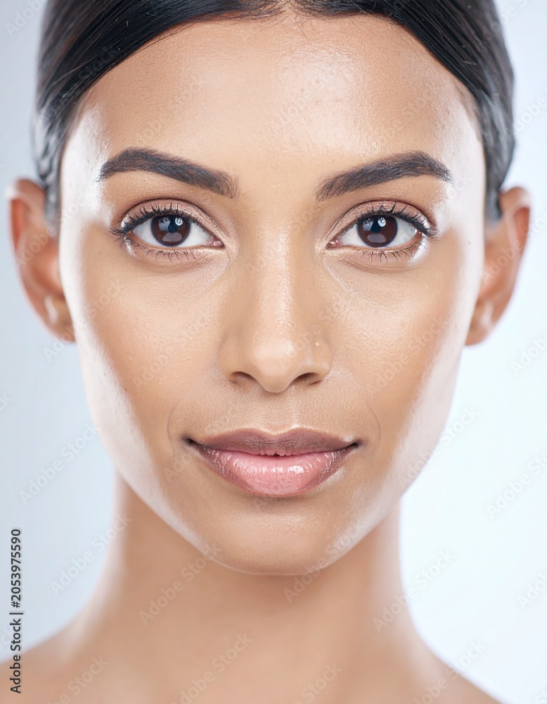 Obraz premium close up portrait of beautiful natural womans face