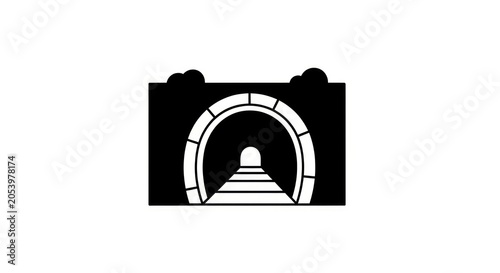 Tunnel vision through camera lens.