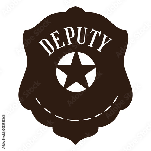 Bild auf Leinwand Deputy badge cut out police