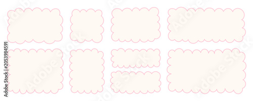 Fotografia Cute pastel fluffy label set
