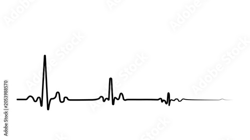 Damped Waveform Animation Set – Signal Fade Out Oscillation in Black Red Green Colors Set. White, green, blue, red on white background