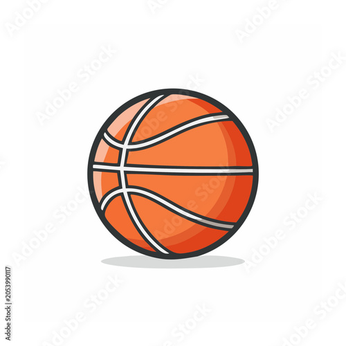Cartoon basketball vector illustration