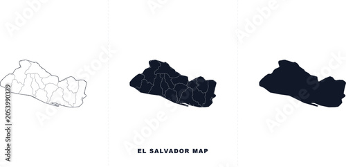Bild auf Leinwand El salvador map